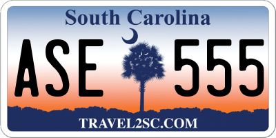 SC license plate ASE555