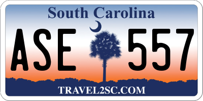 SC license plate ASE557