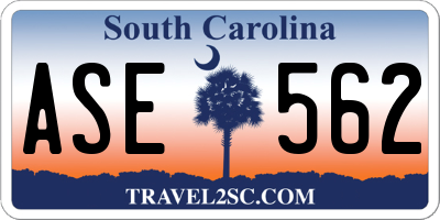 SC license plate ASE562