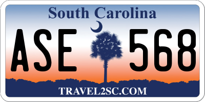 SC license plate ASE568