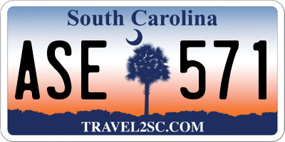 SC license plate ASE571