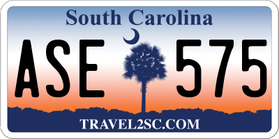 SC license plate ASE575