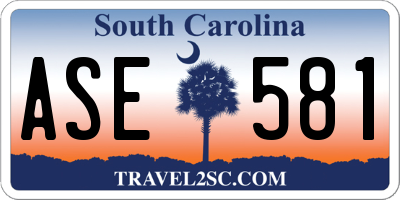 SC license plate ASE581