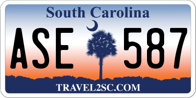 SC license plate ASE587
