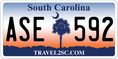 SC license plate ASE592