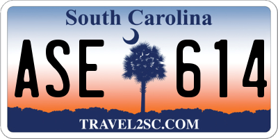 SC license plate ASE614