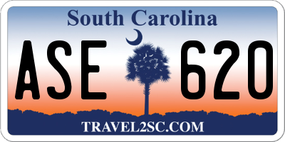 SC license plate ASE620