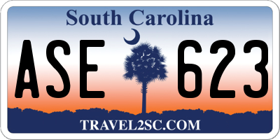 SC license plate ASE623