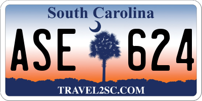 SC license plate ASE624