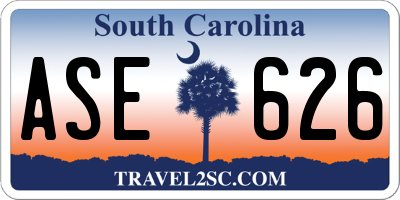 SC license plate ASE626