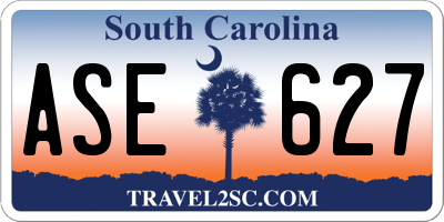 SC license plate ASE627