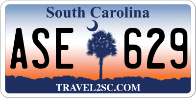 SC license plate ASE629