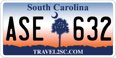 SC license plate ASE632