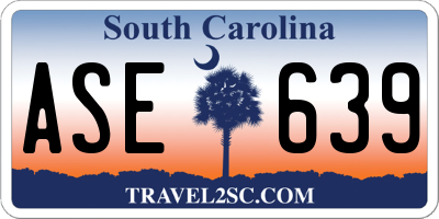 SC license plate ASE639