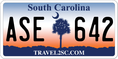 SC license plate ASE642