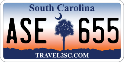 SC license plate ASE655