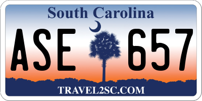 SC license plate ASE657