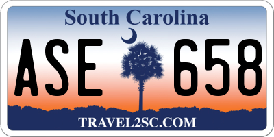 SC license plate ASE658