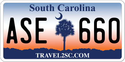 SC license plate ASE660