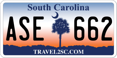 SC license plate ASE662