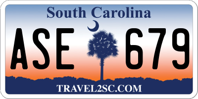 SC license plate ASE679