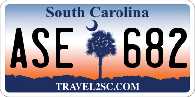 SC license plate ASE682