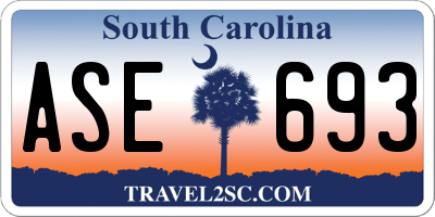 SC license plate ASE693
