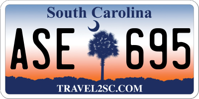 SC license plate ASE695