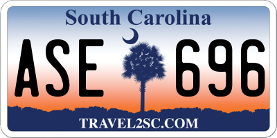 SC license plate ASE696