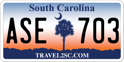 SC license plate ASE703