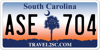 SC license plate ASE704