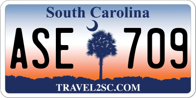 SC license plate ASE709