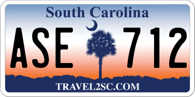 SC license plate ASE712
