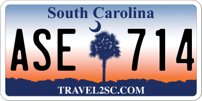 SC license plate ASE714