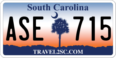 SC license plate ASE715