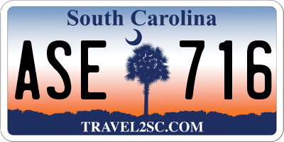 SC license plate ASE716