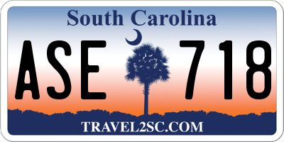 SC license plate ASE718