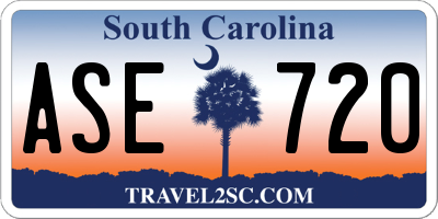 SC license plate ASE720