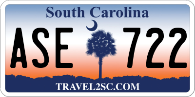 SC license plate ASE722