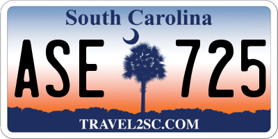 SC license plate ASE725