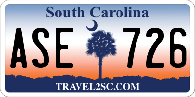 SC license plate ASE726