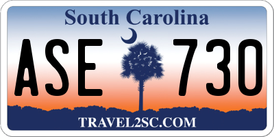 SC license plate ASE730