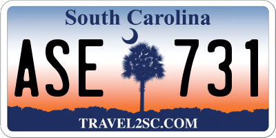 SC license plate ASE731