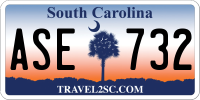 SC license plate ASE732