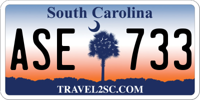 SC license plate ASE733