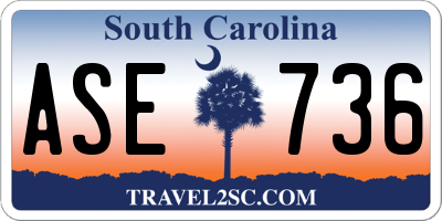 SC license plate ASE736