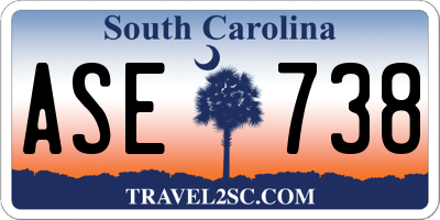 SC license plate ASE738