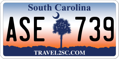 SC license plate ASE739