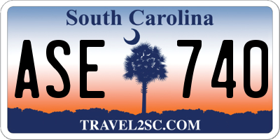 SC license plate ASE740