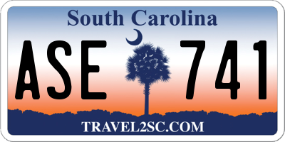 SC license plate ASE741